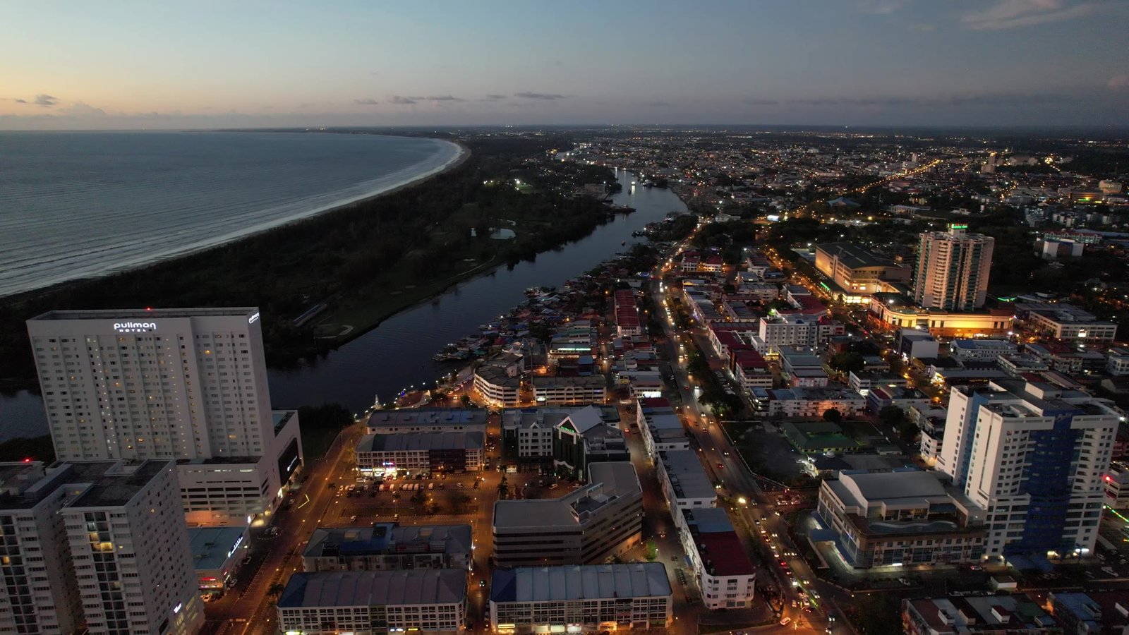 Miri city at night